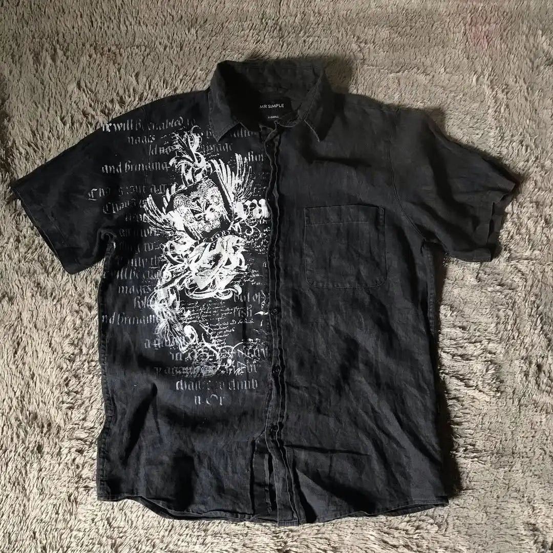 Black & White Y2K Print Themed Tee's
