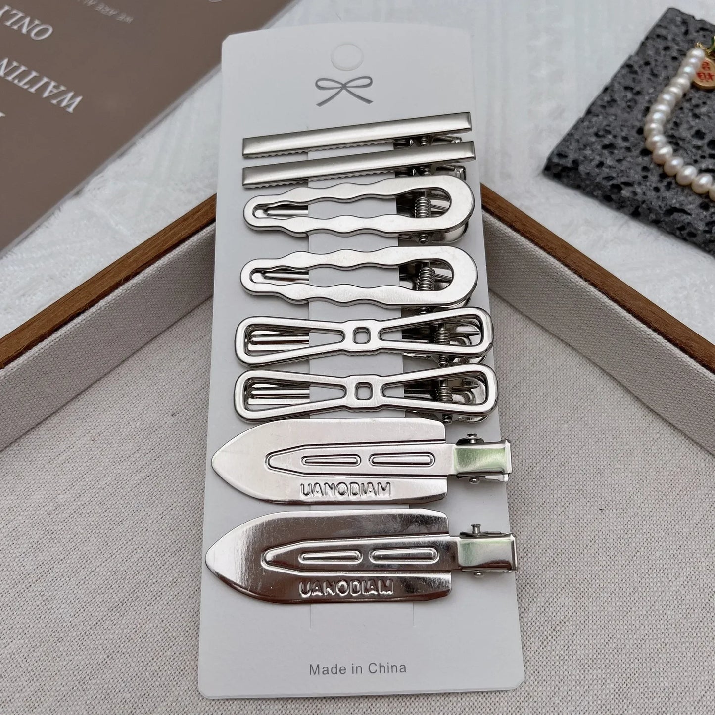Women Sliver Metal Hair Clips Y2K
