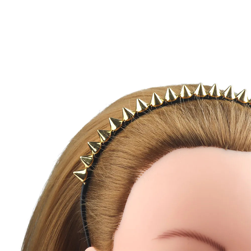 Silver & Gold Spike Metal Headband