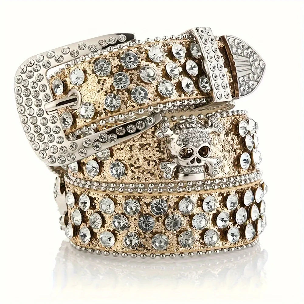Stylish Rhinestone Y2K Woman's BB Belts