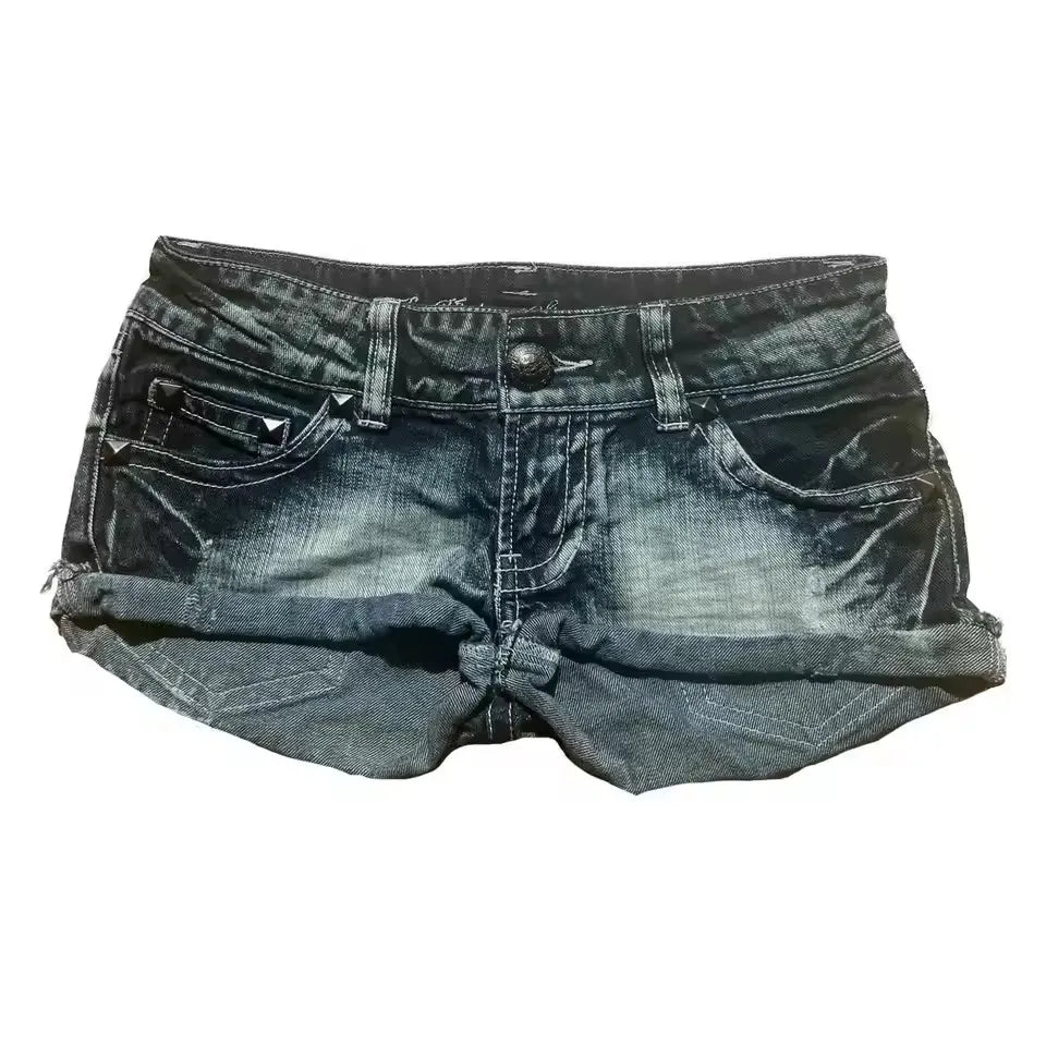 Y2K Harajuku Pocket Denim Shorts