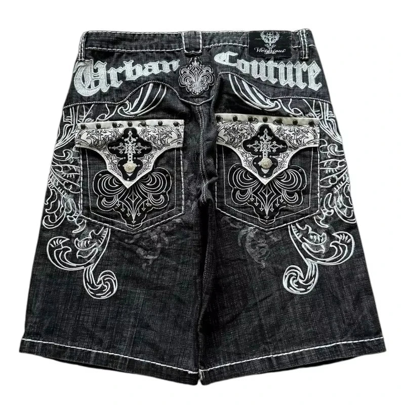 Y2K Street Denim Shorts – Loose Fit