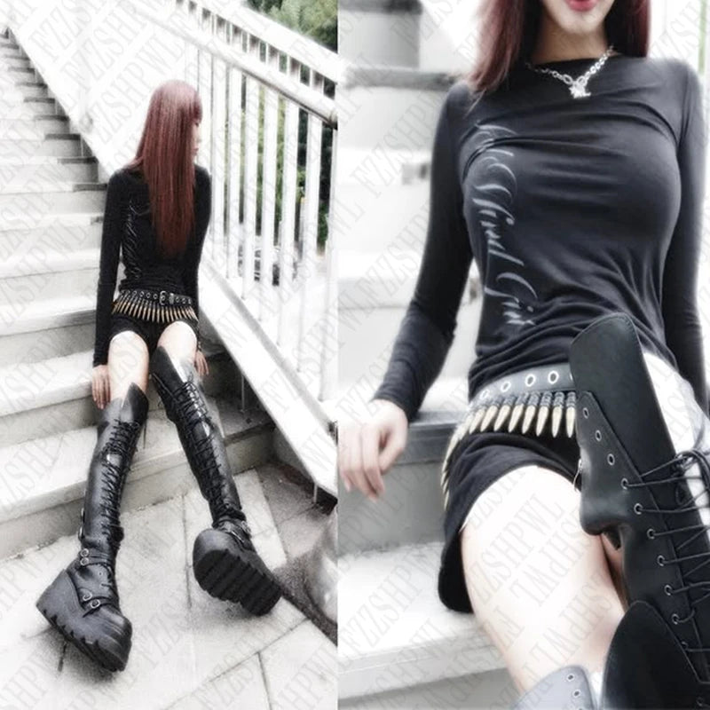Women's Gothic Slim Long Sleeve Tee