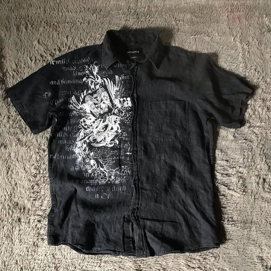 Black & White Y2K Print Themed Tee's