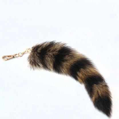 28cm Plush-Fox Tail Keychain