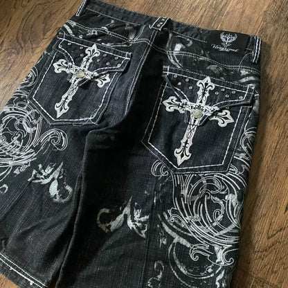 Y2K Street Denim Shorts – Loose Fit
